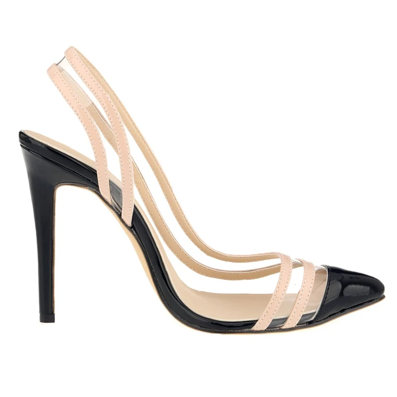 New Slingbacks Women Pumps 11cm Sexy High Heels Pointed Toe Stiletto Summer Party Dress Wedding Shoes Plus Size 302-39PA