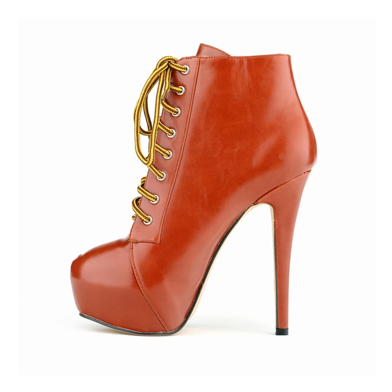 Women Boots 2026 Fashion Sexy 14cm Round Toe Thin High Heels Platform Short Ankle Boots Elegant Autumn Winter Shoes Plus Size 43 Women Boots 2026 Fashion Sexy 14cm Round Toe Thin High Heels Platform Short Ankle Boots Elegant Autumn Winter Shoes Plus Size 43