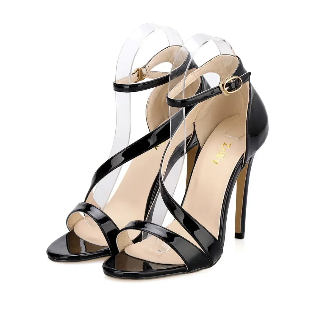 Ladies Dancing Shoes Sexy Women's Sandals Solid Open Toe High Heels Summer Ankle Strap Stiletto Dress Fish Mouth Sandal Women