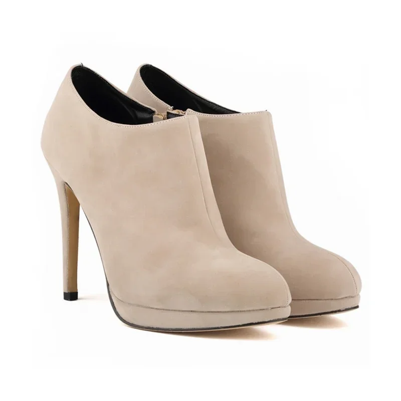 Women Ankle Boots 2026 Autumn Winter Warm Zip Round Toe Footwear 11CM High Heels Female Boots Short Botas Ladies Elegant Shoes Women Ankle Boots 2026 Autumn Winter Warm Zip Round Toe Footwear 11CM High Heels Female Boots Short Botas Ladies Elegant Shoes