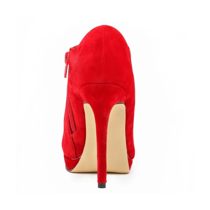 Women Ankle Boots 2026 Autumn Winter Warm Zip Round Toe Footwear 11CM High Heels Female Boots Short Botas Ladies Elegant Shoes Women Ankle Boots 2026 Autumn Winter Warm Zip Round Toe Footwear 11CM High Heels Female Boots Short Botas Ladies Elegant Shoes