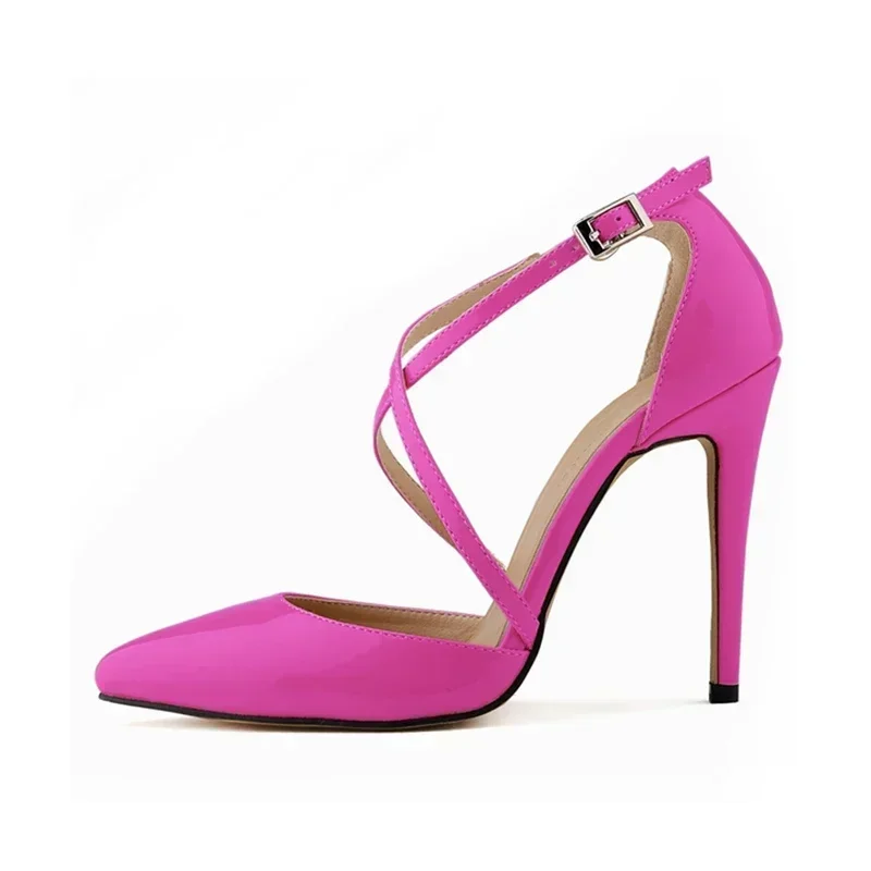 Large Size Women Sexy Pumps 2026 Summer Outdoor Casual Pointed Toes Hollow Stilettos Cross Strap High Heels Female Wedding Shoes Large Size Women Sexy Pumps 2026 Summer Outdoor Casual Pointed Toes Hollow Stilettos Cross Strap High Heels Female Wedding Shoes