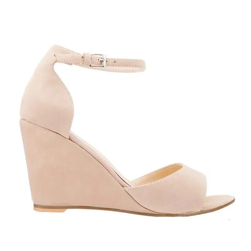 New Women Sandals Sexy Open Toe Ankle Strap Buckle Wedge High Heels Platform Sandals Party Wedding Dress Ladies Shoes Plus Size New Women Sandals Sexy Open Toe Ankle Strap Buckle Wedge High Heels Platform Sandals Party Wedding Dress Ladies Shoes Plus Size