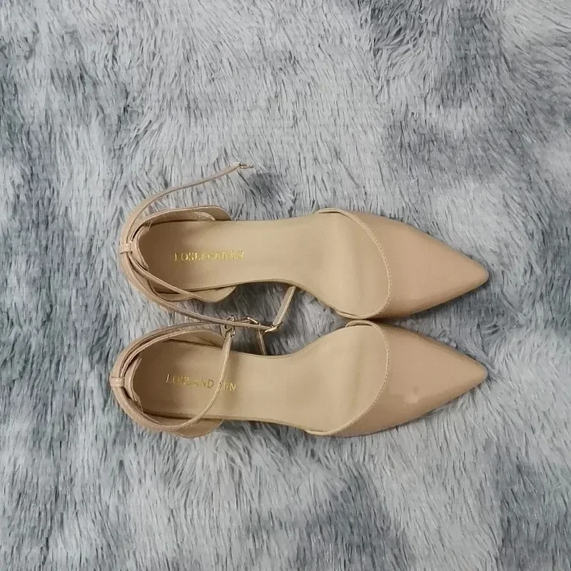 2026 Summer Women Sandals Sexy 5cm Single Work OL Thick High Heels Matte Pointed Toe Pumps Shollow Mouth Party Red Wedding Shoes