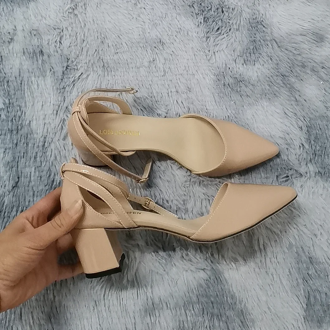 2026 Summer Women Sandals Sexy 5cm Single Work OL Thick High Heels Matte Pointed Toe Pumps Shollow Mouth Party Red Wedding Shoes 2026 Summer Women Sandals Sexy 5cm Single Work OL Thick High Heels Matte Pointed Toe Pumps Shollow Mouth Party Red Wedding Shoes