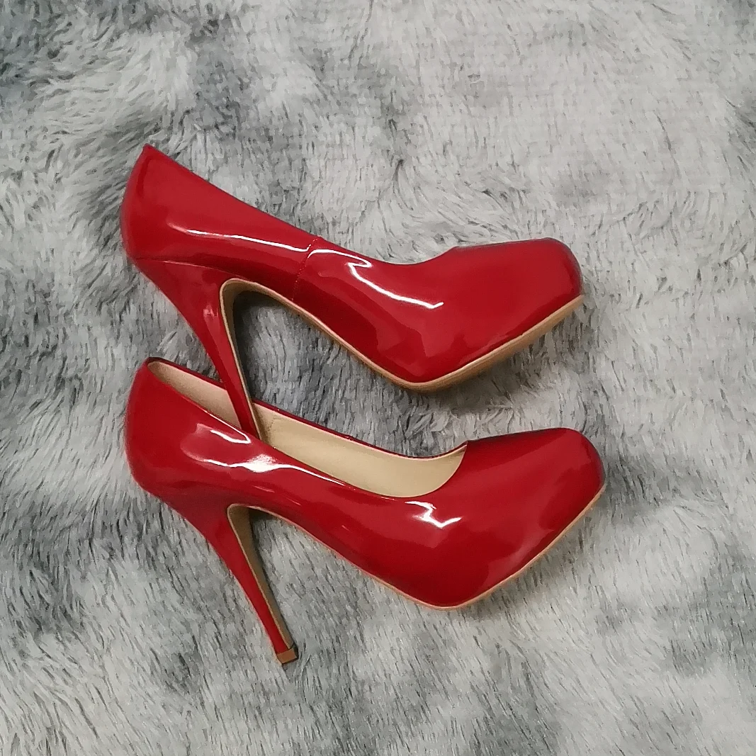 2026 New Women Pumps Autumn Round Toes High Heels Fashion Sexy 12cm Heel Banquet Platform Stilettos Wedding Prom Shoes Plus Size