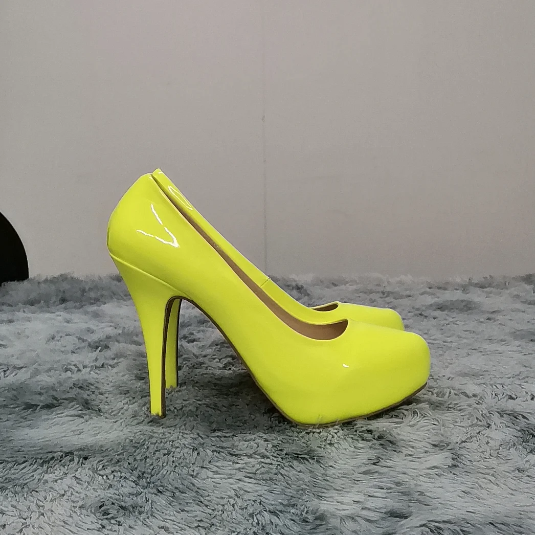 2026 New Women Pumps Autumn Round Toes High Heels Fashion Sexy 12cm Heel Banquet Platform Stilettos Wedding Prom Shoes Plus Size