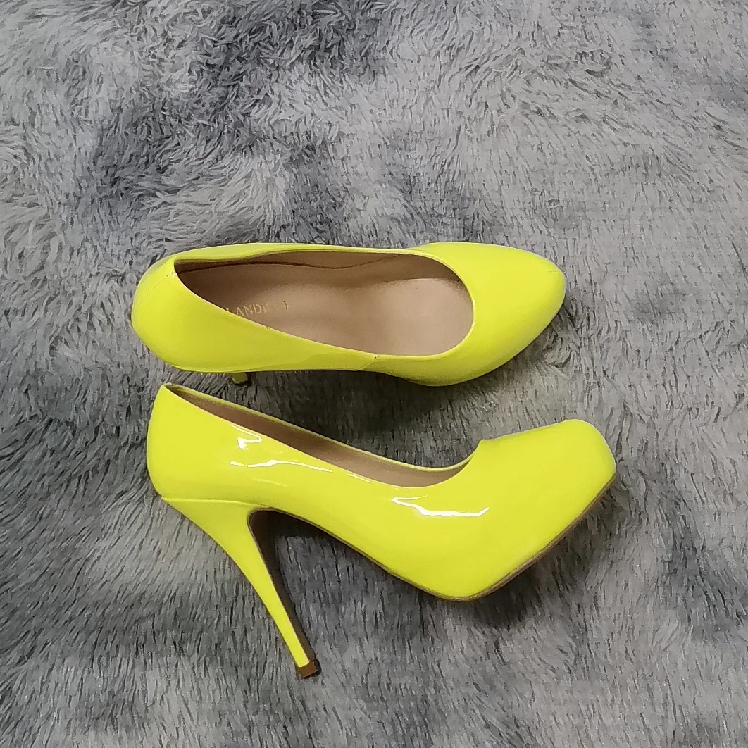 2026 New Women Pumps Autumn Round Toes High Heels Fashion Sexy 12cm Heel Banquet Platform Stilettos Wedding Prom Shoes Plus Size