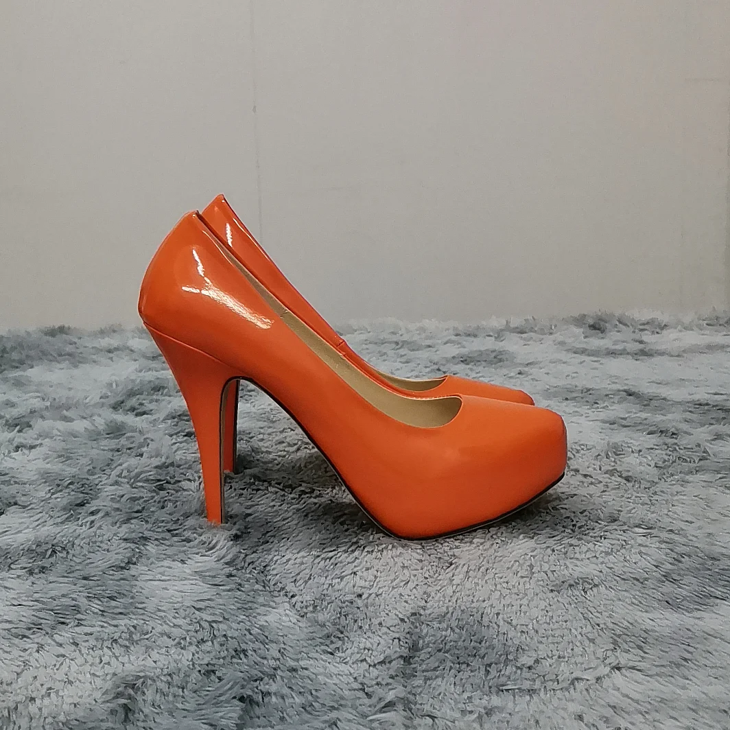 2026 New Women Pumps Autumn Round Toes High Heels Fashion Sexy 12cm Heel Banquet Platform Stilettos Wedding Prom Shoes Plus Size