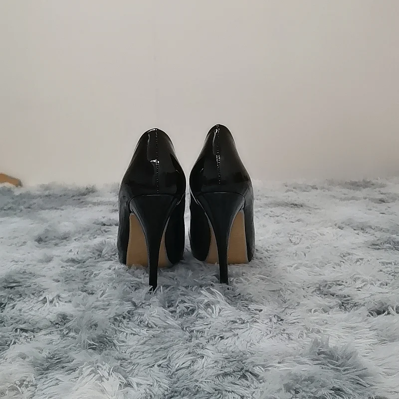 2026 New Women Pumps Autumn Round Toes High Heels Fashion Sexy 12cm Heel Banquet Platform Stilettos Wedding Prom Shoes Plus Size