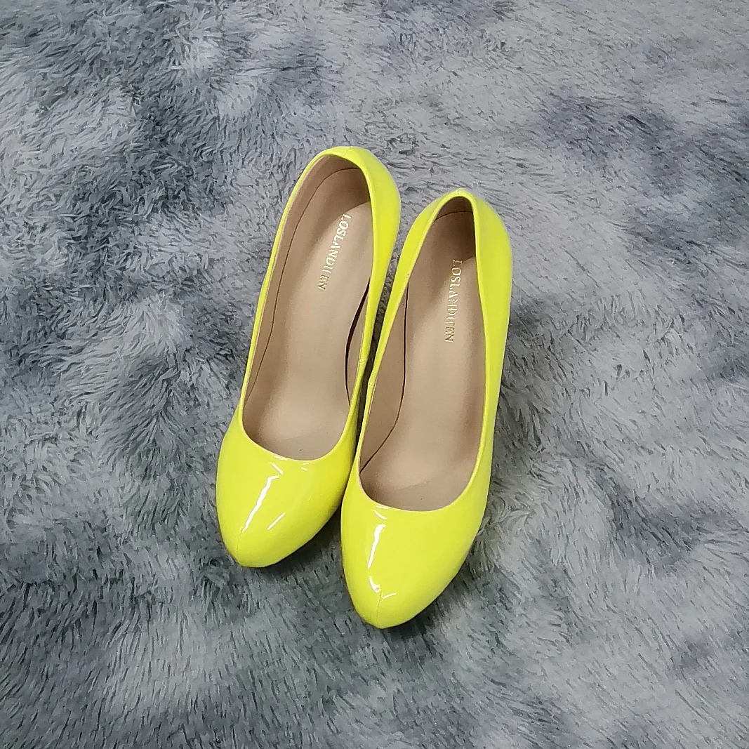 2026 New Women Pumps Autumn Round Toes High Heels Fashion Sexy 12cm Heel Banquet Platform Stilettos Wedding Prom Shoes Plus Size