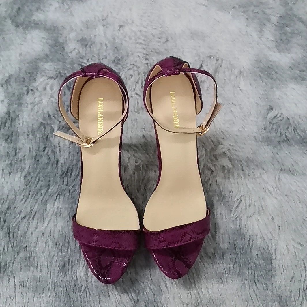 2026 New Women Sandals 14cm Supper High Heels Sexy Open Toes Buckle Strap Sandal Blue Heels Snake Pattern Platform Wedding Shoes