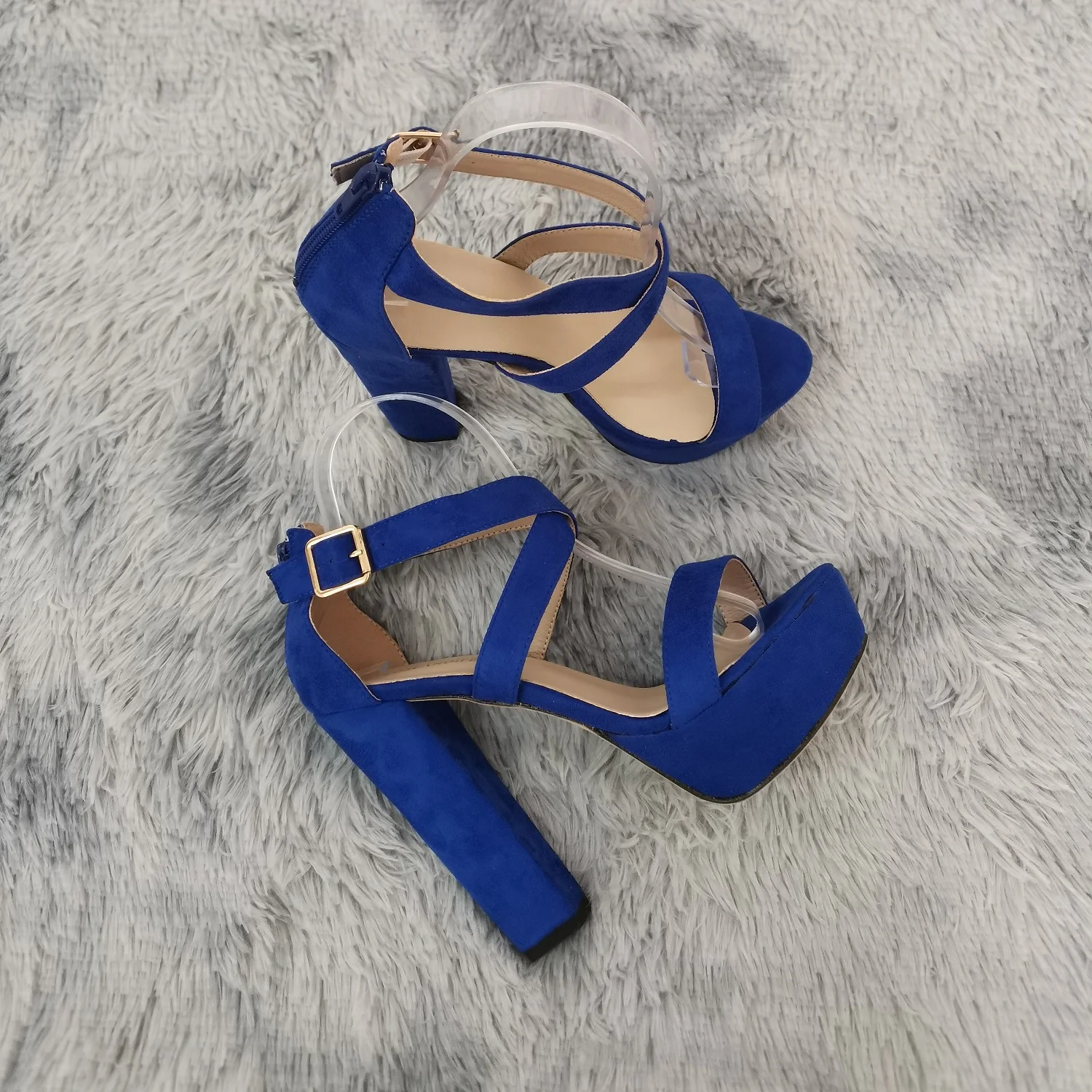 Women Sandals 2026 Summer Sexy 14cm Open Toe Thick High Heels Chunky Cross Strap Buckle Platform Pumps Dress Party Wedding Shoes Women Sandals 2026 Summer Sexy 14cm Open Toe Thick High Heels Chunky Cross Strap Buckle Platform Pumps Dress Party Wedding Shoes