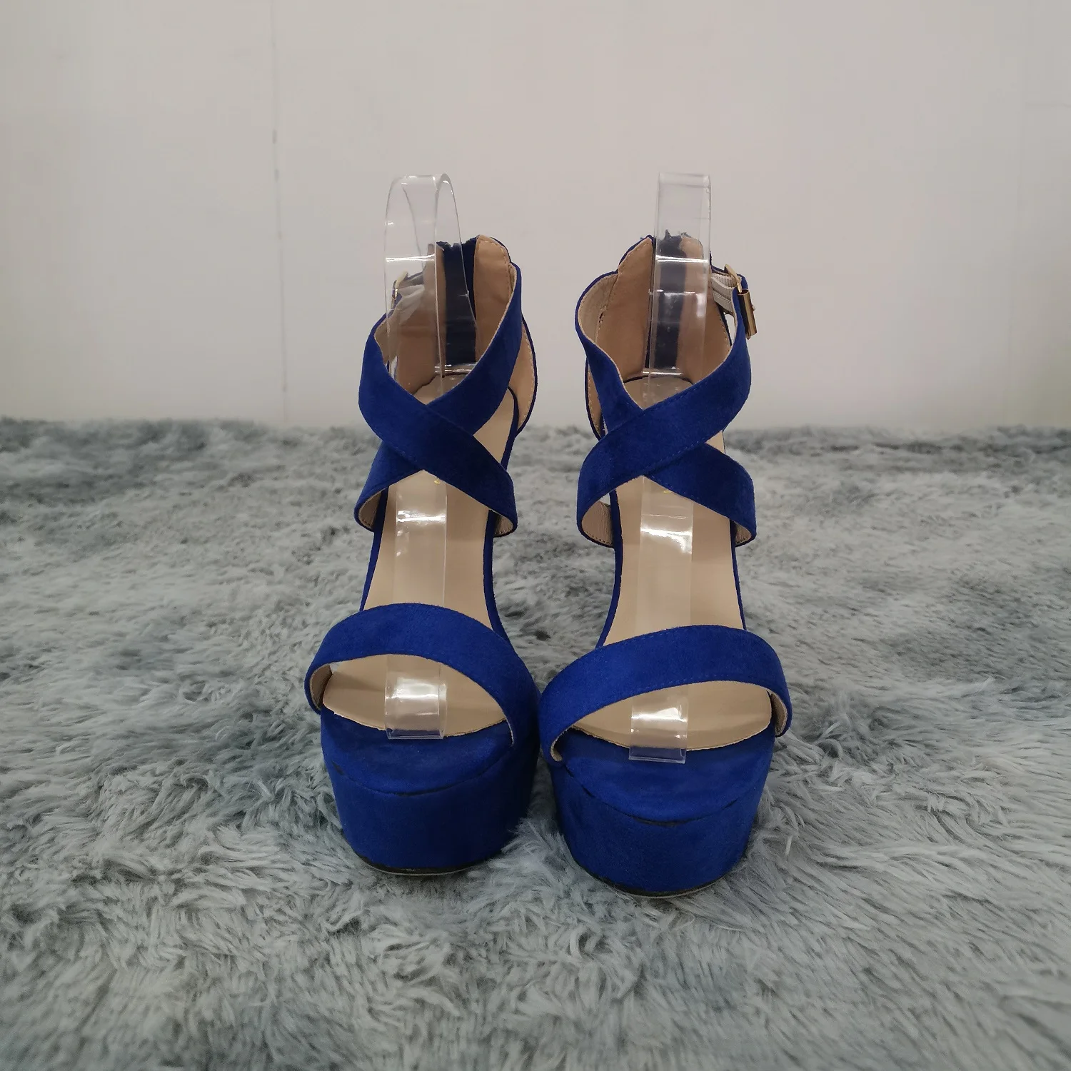 Women Sandals 2026 Summer Sexy 14cm Open Toe Thick High Heels Chunky Cross Strap Buckle Platform Pumps Dress Party Wedding Shoes Women Sandals 2026 Summer Sexy 14cm Open Toe Thick High Heels Chunky Cross Strap Buckle Platform Pumps Dress Party Wedding Shoes