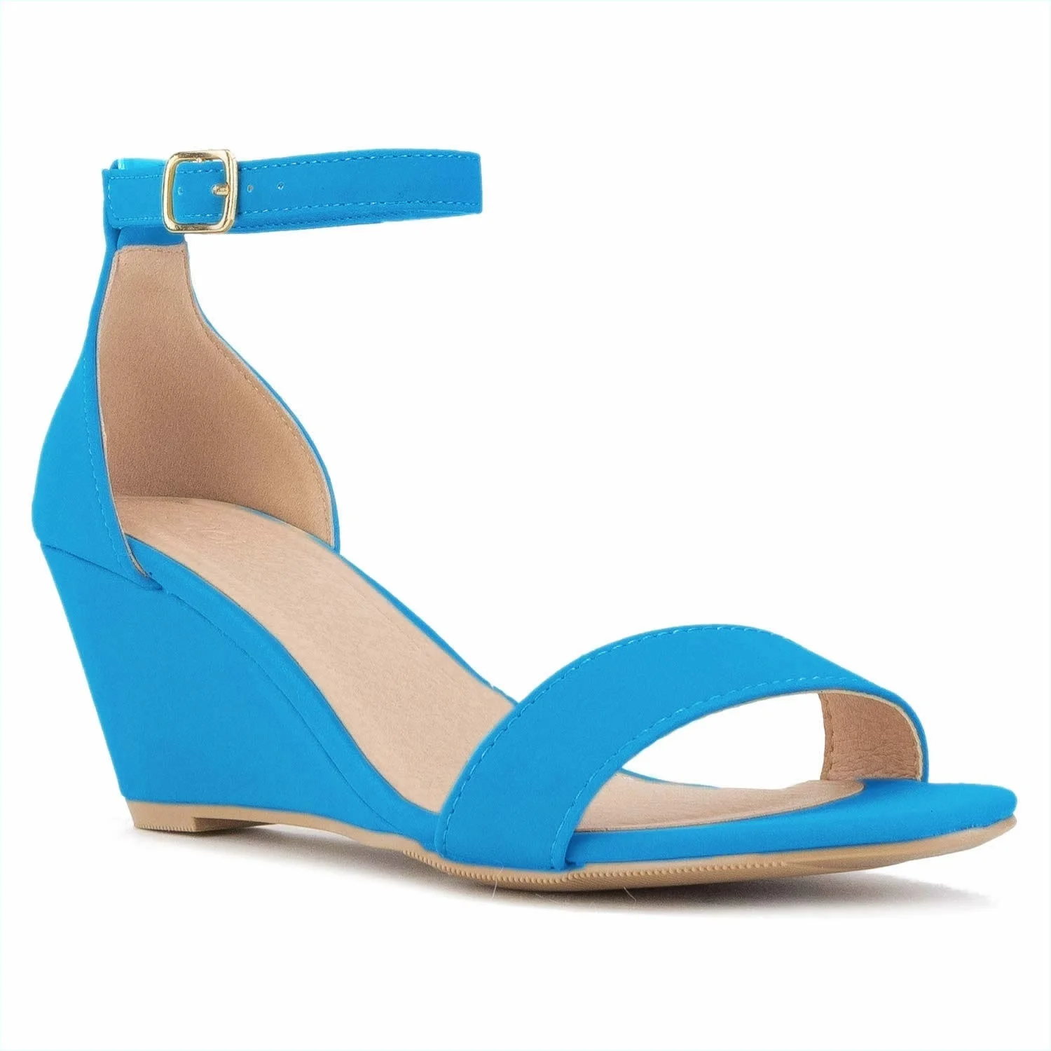 Newest Women Sandals Sexy 8cm Pointed Toe Thin High Heels Wedge Platform Ankle Strap Sandal Party Girl Black Nude Wedding Shoes