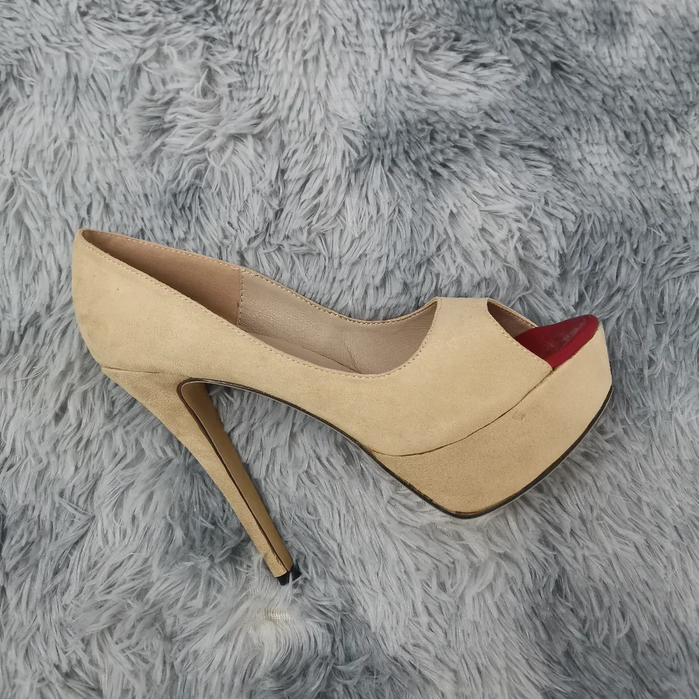 2026 Women Pumps Stilettos Fashion Sexy High Heels Peep Toe Velvet Pump Platform Lady Party Club Red Wedding Shoes Large Size 44 2026 Women Pumps Stilettos Fashion Sexy High Heels Peep Toe Velvet Pump Platform Lady Party Club Red Wedding Shoes Large Size 44