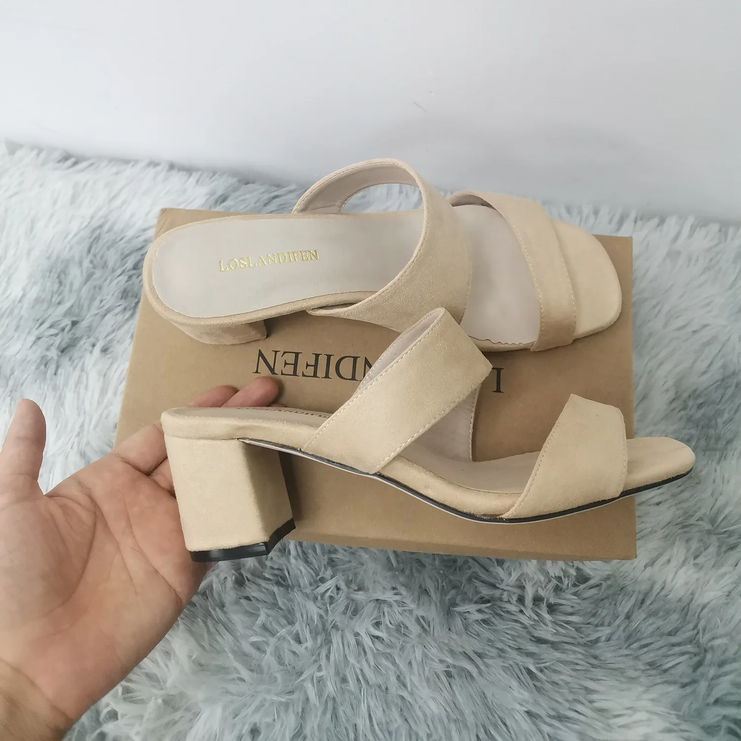 Summer Women Sandals Fashion 5cm Sexy Open Toe Thick Heel Ship-on High Heels  Red Black Wedding Party Dress Shoes