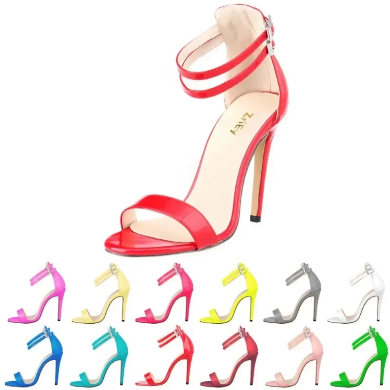 Women Sandals Summer Classic Sexy Buckle Sandals Women New Fairy Style High Heels Fine Heel Fashion Elegant Prom Wedding Shoes Women Sandals Summer Classic Sexy Buckle Sandals Women New Fairy Style High Heels Fine Heel Fashion Elegant Prom Wedding Shoes