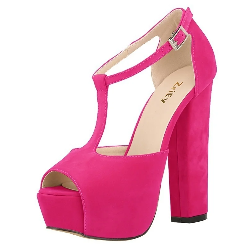 Women Sandals 2026 New Summer 14cm Sexy Peep Toe Thick High Heels Fashion Buckle Platform Pumps Party Dress Wedding Shoes Women Sandals 2026 New Summer 14cm Sexy Peep Toe Thick High Heels Fashion Buckle Platform Pumps Party Dress Wedding Shoes