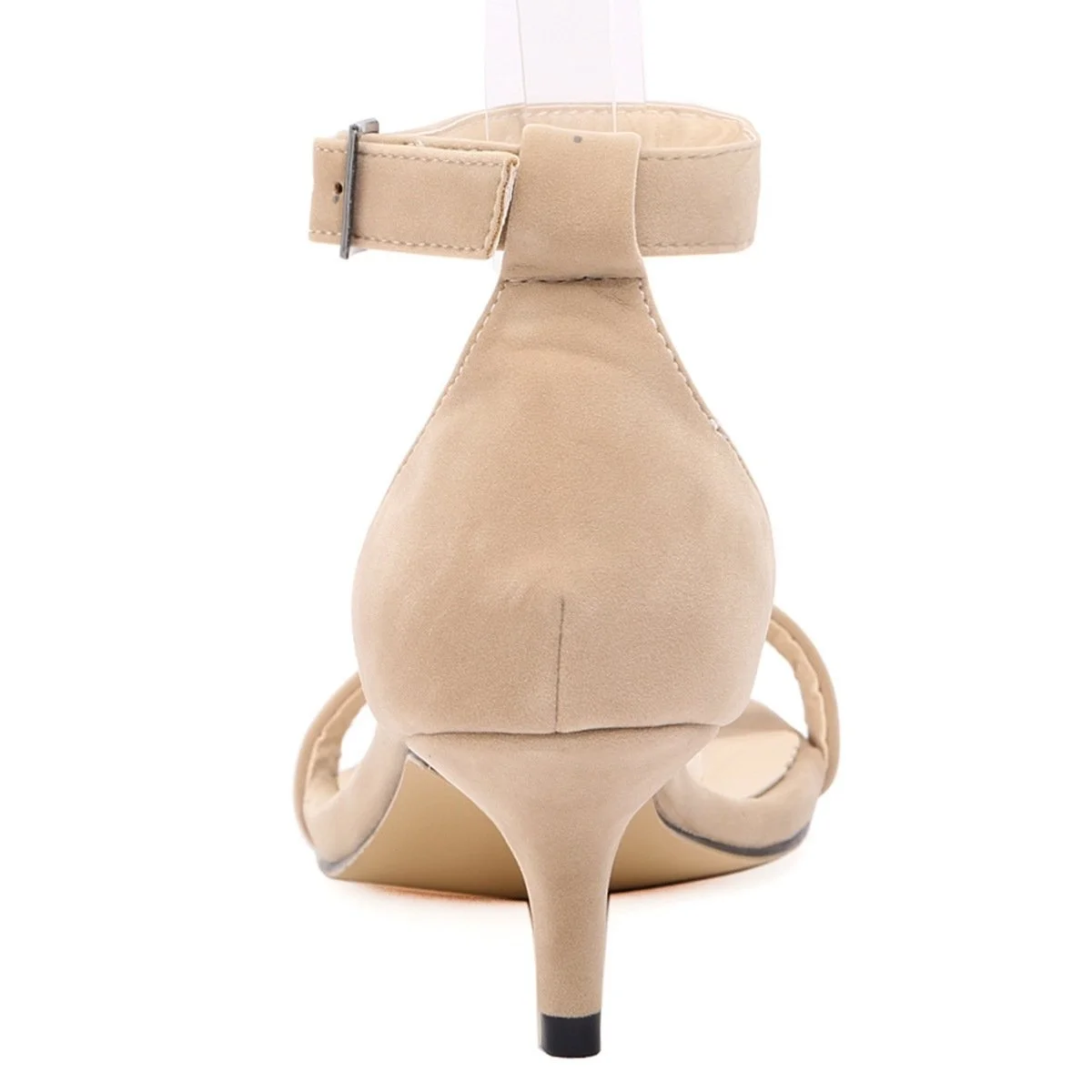 Women Sandals Summer Sexy 5cm Peed Toes Low Heel Ankle Strap High Heels Sandal Ladies Party Dress Red Wedding Shoes Plus Size