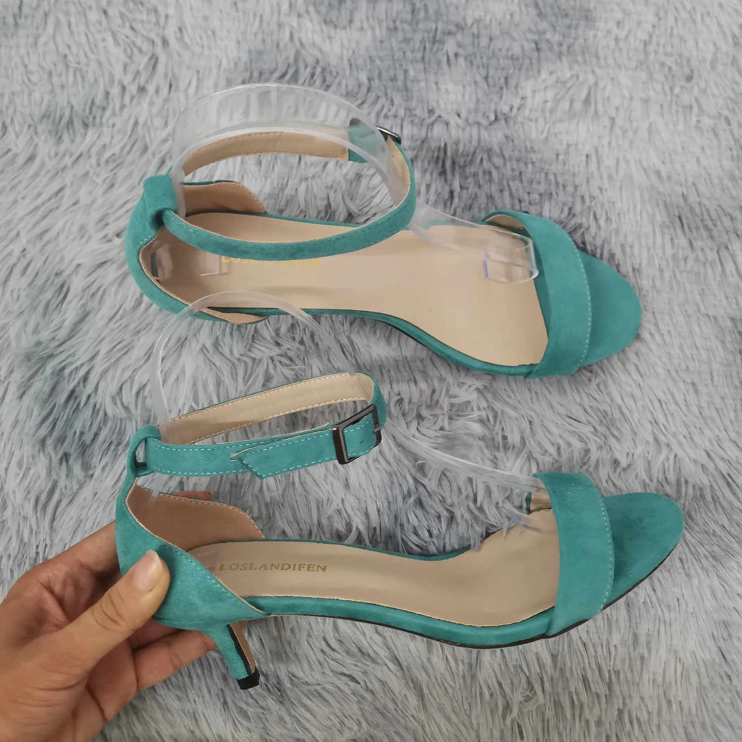 Women Sandals Summer Sexy 5cm Peed Toes Low Heel Ankle Strap High Heels Sandal Ladies Party Dress Red Wedding Shoes Plus Size