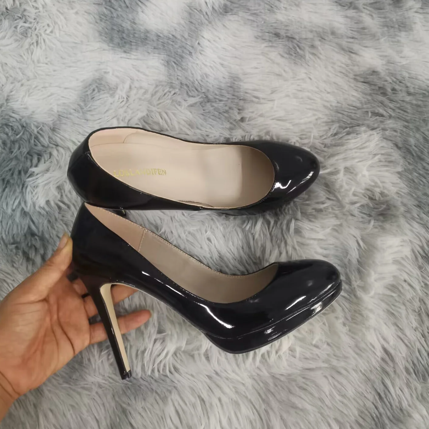 Women Stilettos Elegant Platfrom Pumps Sexy 11cm Round Toe High Heels Shallow Lady Office Party Wedding Shoes Large Size 43 Women Stilettos Elegant Platfrom Pumps Sexy 11cm Round Toe High Heels Shallow Lady Office Party Wedding Shoes Large Size 43