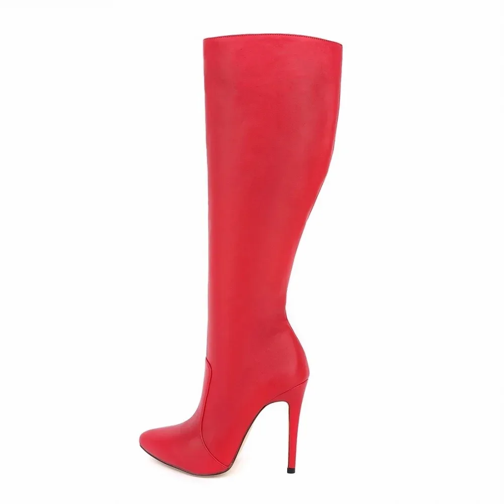 2026 New Women Boots Winter Sexy Long Over The Knee Leather Pointed Toe Buckle Side Zipper High Heels Shoes Plus Size 35-42 2026 New Women Boots Winter Sexy Long Over The Knee Leather Pointed Toe Buckle Side Zipper High Heels Shoes Plus Size 35-42