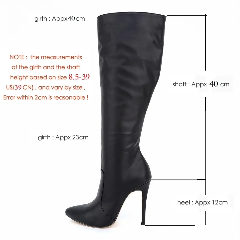 2026 New Women Boots Winter Sexy Long Over The Knee Leather Pointed Toe Buckle Side Zipper High Heels Shoes Plus Size 35-42 2026 New Women Boots Winter Sexy Long Over The Knee Leather Pointed Toe Buckle Side Zipper High Heels Shoes Plus Size 35-42
