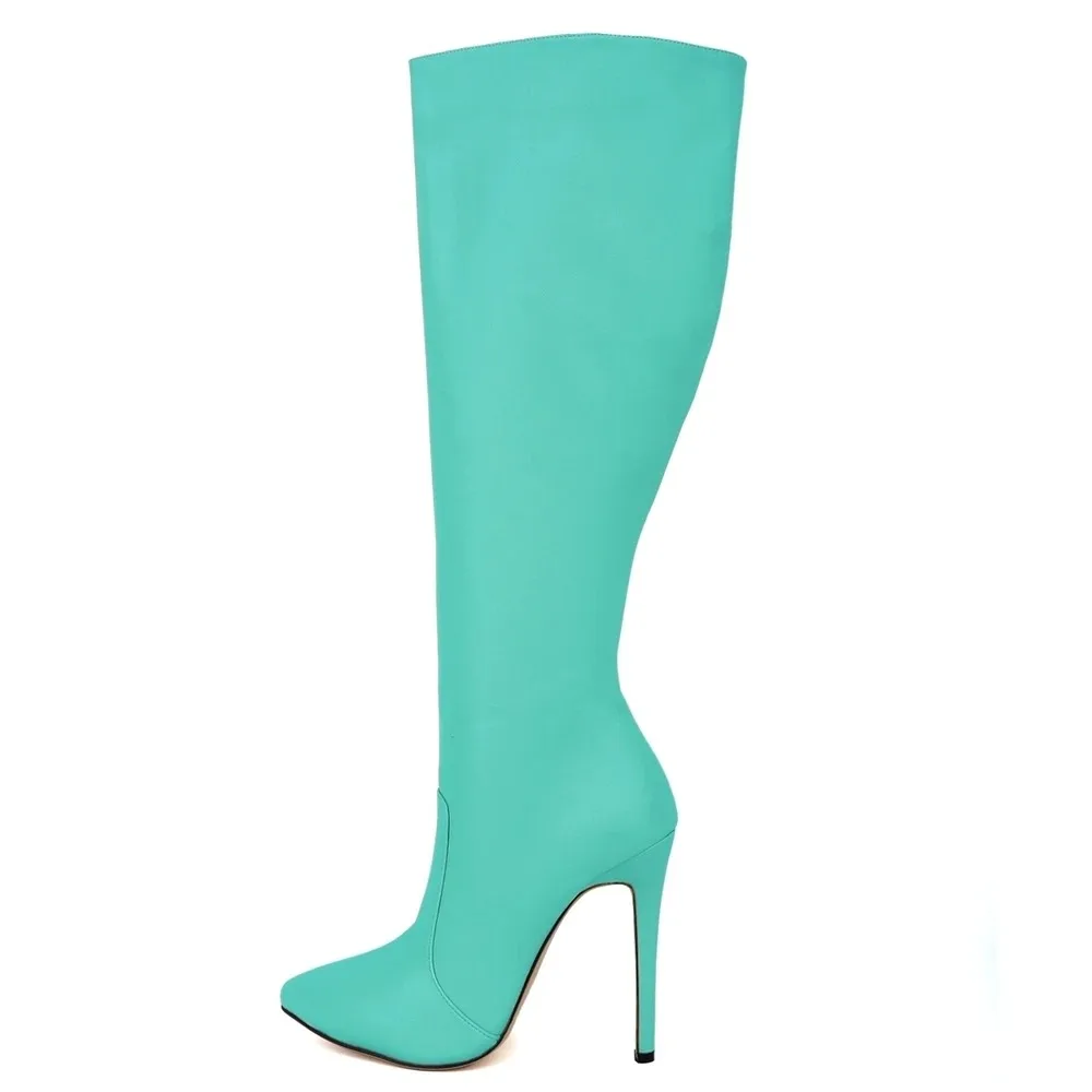 2026 New Women Boots Winter Sexy Long Over The Knee Leather Pointed Toe Buckle Side Zipper High Heels Shoes Plus Size 35-42 2026 New Women Boots Winter Sexy Long Over The Knee Leather Pointed Toe Buckle Side Zipper High Heels Shoes Plus Size 35-42