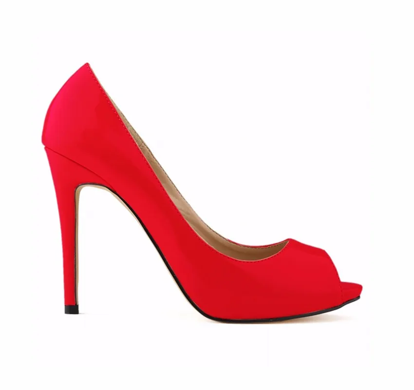 Women Pumps Sexy Fish Mouth High Heels Ladies11cm High Heel Stiletto Show Style Party Summer White Red Wedding Shoes Plus Size Women Pumps Sexy Fish Mouth High Heels Ladies11cm High Heel Stiletto Show Style Party Summer White Red Wedding Shoes Plus Size