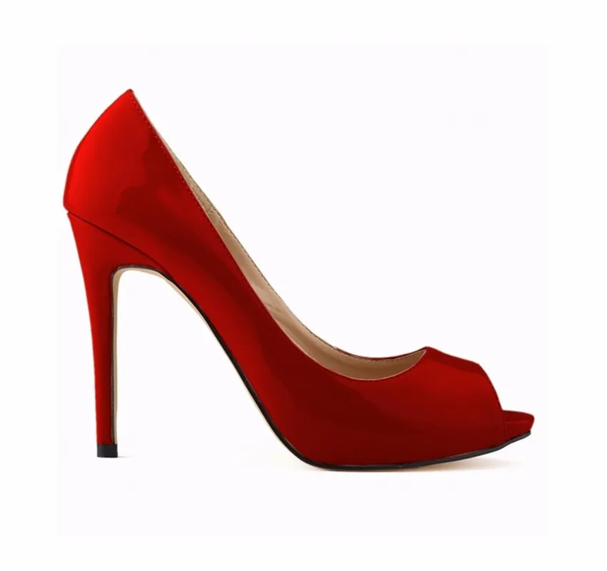 Women Pumps Sexy Fish Mouth High Heels Ladies11cm High Heel Stiletto Show Style Party Summer White Red Wedding Shoes Plus Size Women Pumps Sexy Fish Mouth High Heels Ladies11cm High Heel Stiletto Show Style Party Summer White Red Wedding Shoes Plus Size