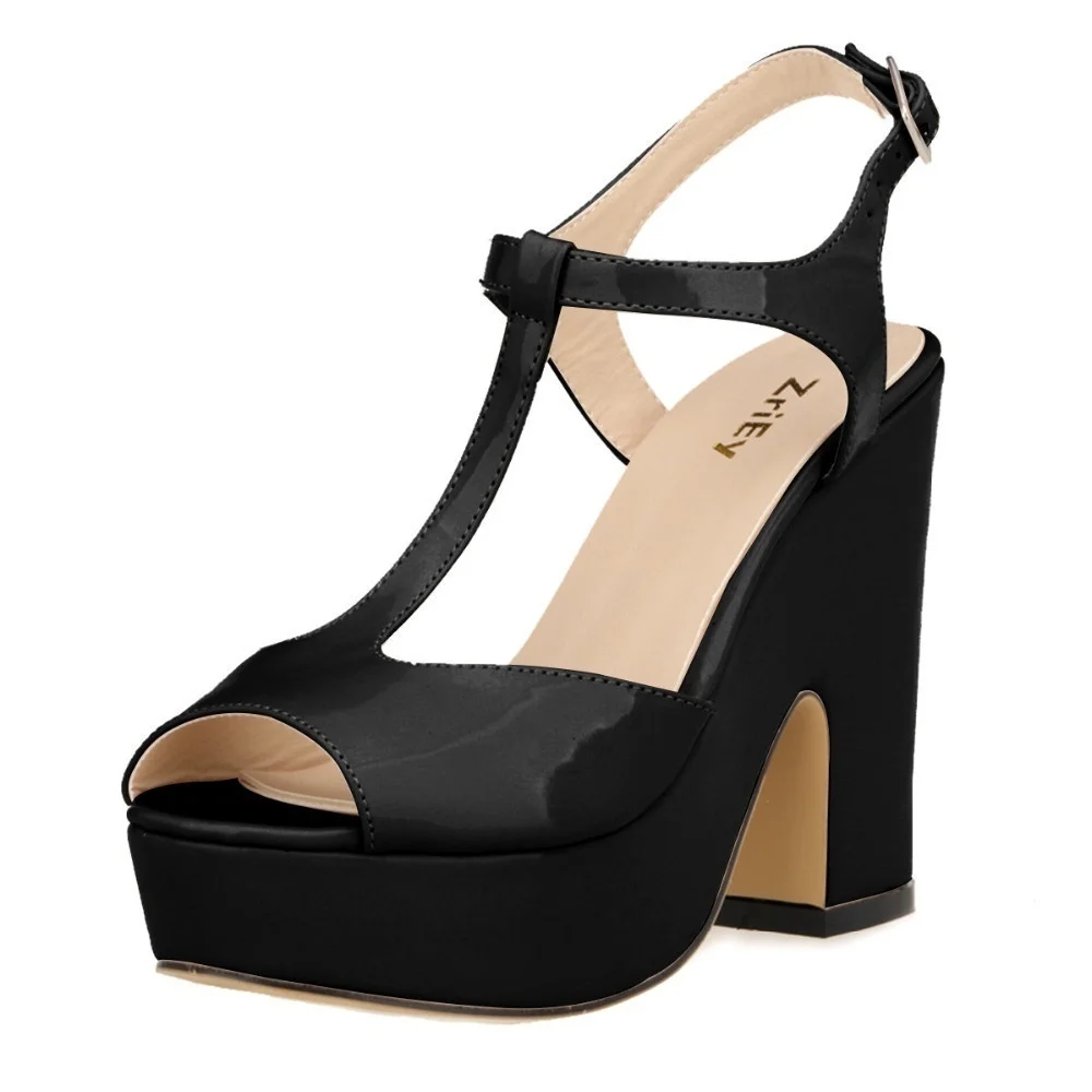 Women Sandals Summer Sexy 12cm Peep Toe Ankle Strap High Heels Ladies Wedges Platform Sandals Patent Leather Party Wedding Shoes Women Sandals Summer Sexy 12cm Peep Toe Ankle Strap High Heels Ladies Wedges Platform Sandals Patent Leather Party Wedding Shoes