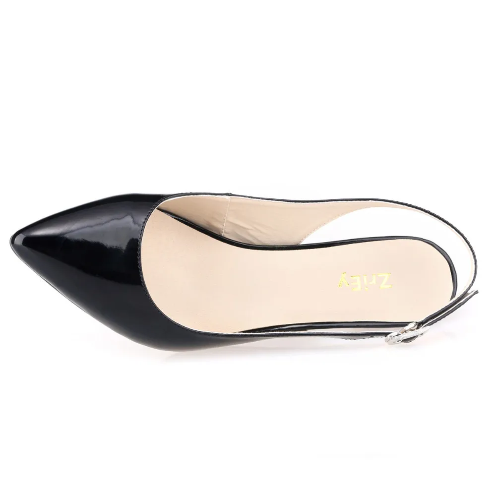 Daily all-match Sandal Shoes Pointed High Heels Large Size Pumps New 6cm Low Casual Back Empty Buckle Red Wedding shoes