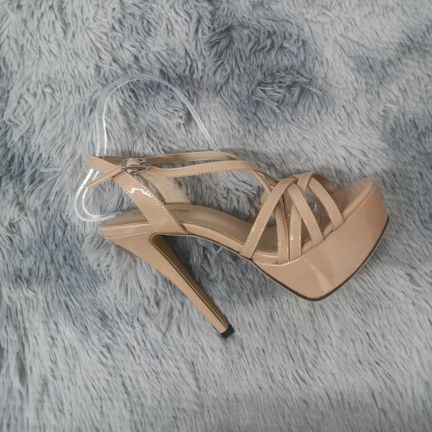 LOSLANDIFEN 2026 NEW 14CM Platform High Heels Sandals Sexy Ankle Strap Open Toe Gladiator Party Dress Women Shoes Plus Size 44