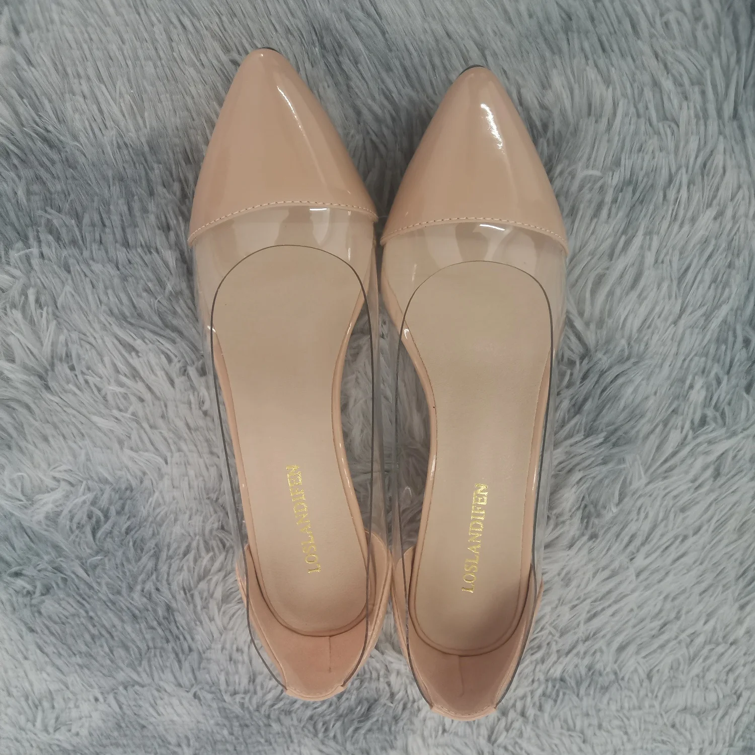 Women Pumps 2026 Spring Autumn Sexy Transparent PVC 5cm Low Heel Fashion Pointed Toe Slip-on High Heels Party Wedding Shoes