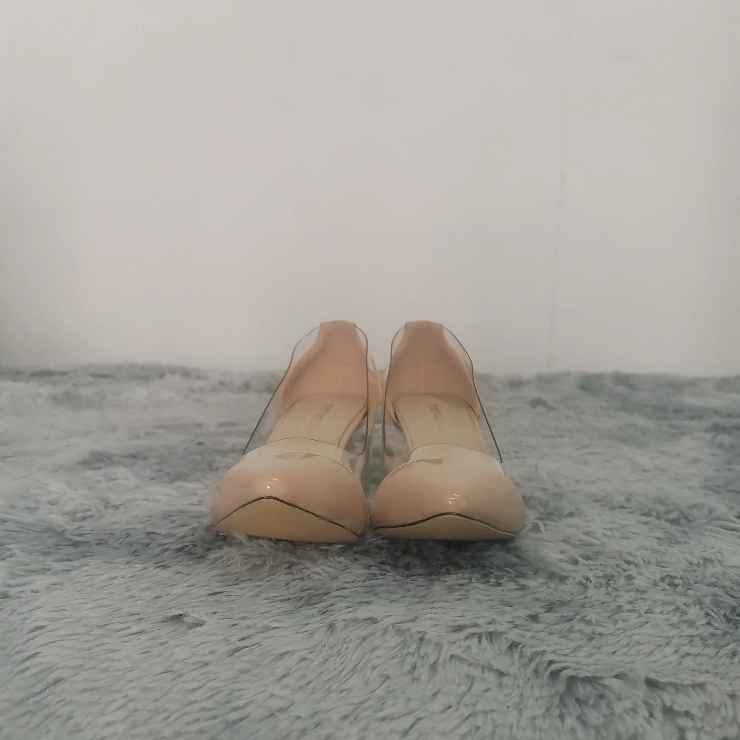 Women Pumps 2026 Spring Autumn Sexy Transparent PVC 5cm Low Heel Fashion Pointed Toe Slip-on High Heels Party Wedding Shoes