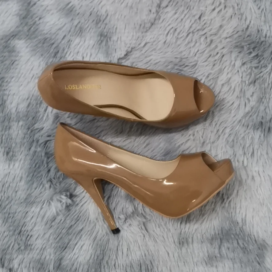 Women Pumps Fashion Sexy Open Toe 12cm Thin Heels Platform Super Patent Leather High Heels  Gladiator Party Dress Wedding Shoes