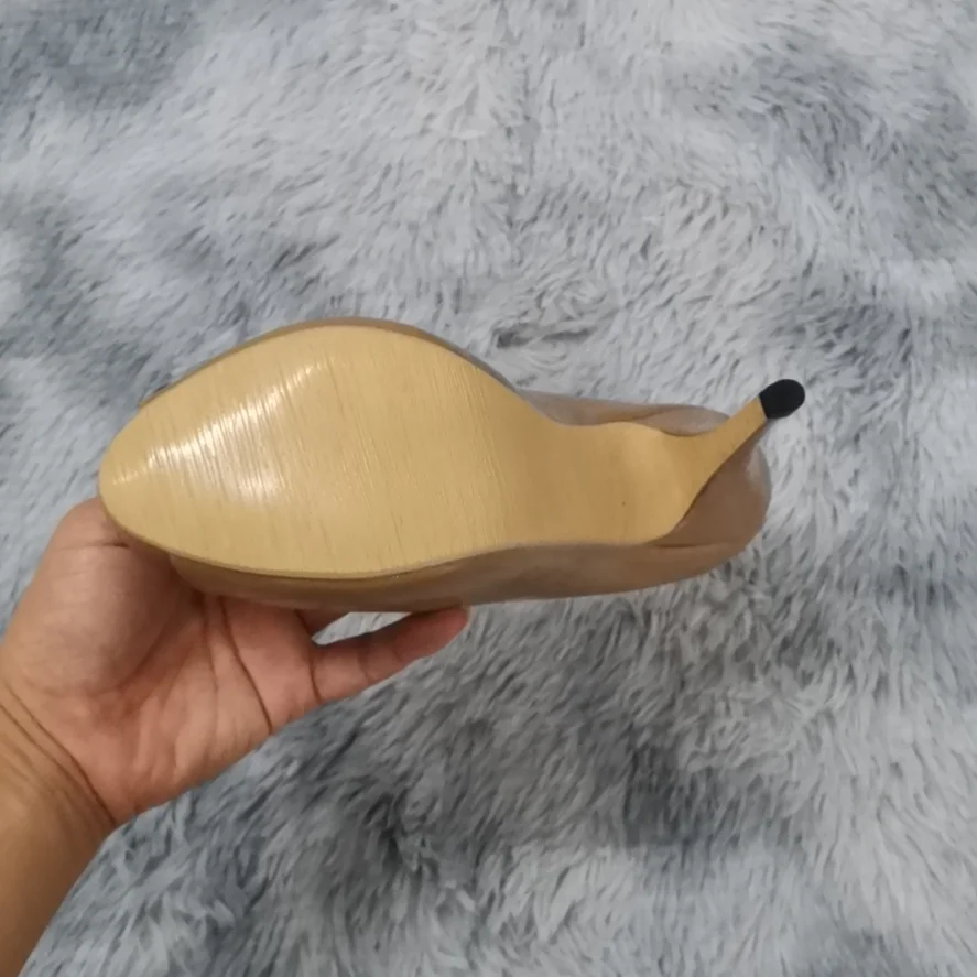 Women Pumps Fashion Sexy Open Toe 12cm Thin Heels Platform Super Patent Leather High Heels  Gladiator Party Dress Wedding Shoes