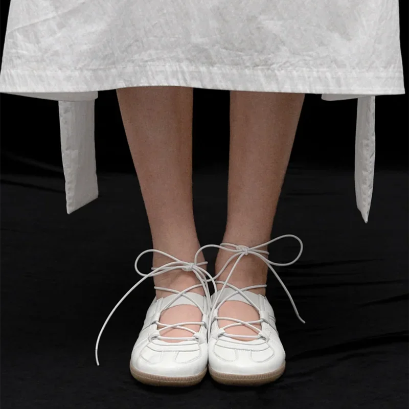 New Genuine Leather Sneakers for Women Breathable Soft Round Toe Casual Shoes Woman Sport Fashion Flats Sneakers