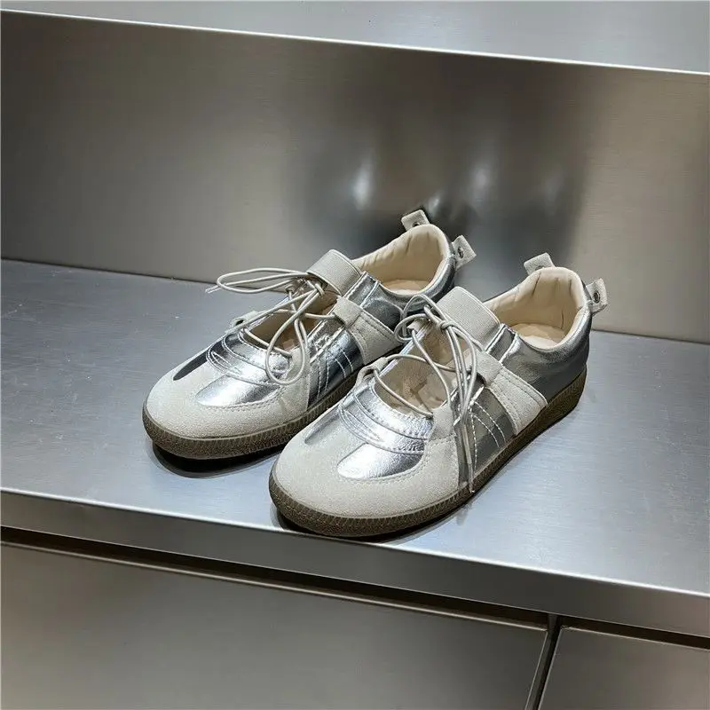 New Genuine Leather Sneakers for Women Breathable Soft Round Toe Casual Shoes Woman Sport Fashion Flats Sneakers