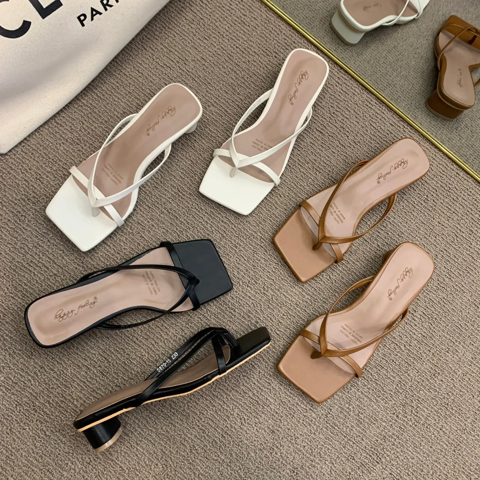 High Heels Comfortable New Summer Solid Leather Slippers Female Shoes Women Shoes Woman Fashion Cool Mules Slides Flip Flops High Heels Comfortable New Summer Solid Leather Slippers Female Shoes Women Shoes Woman Fashion Cool Mules Slides Flip Flops