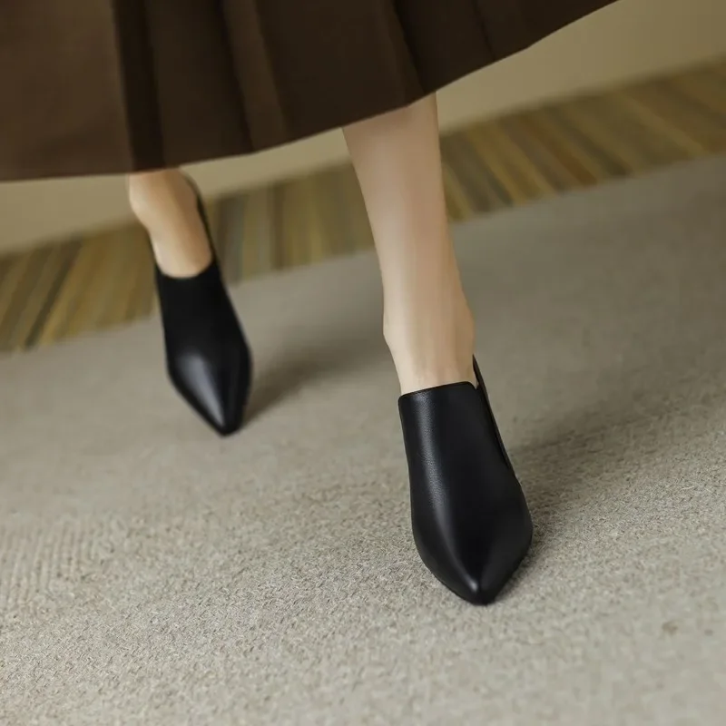 Women's Bare Boots 2025 Spring New Designer Shoes Pointed Toe High Heels Dress Shoes Woman Stilettos Pointed Toe Pumps