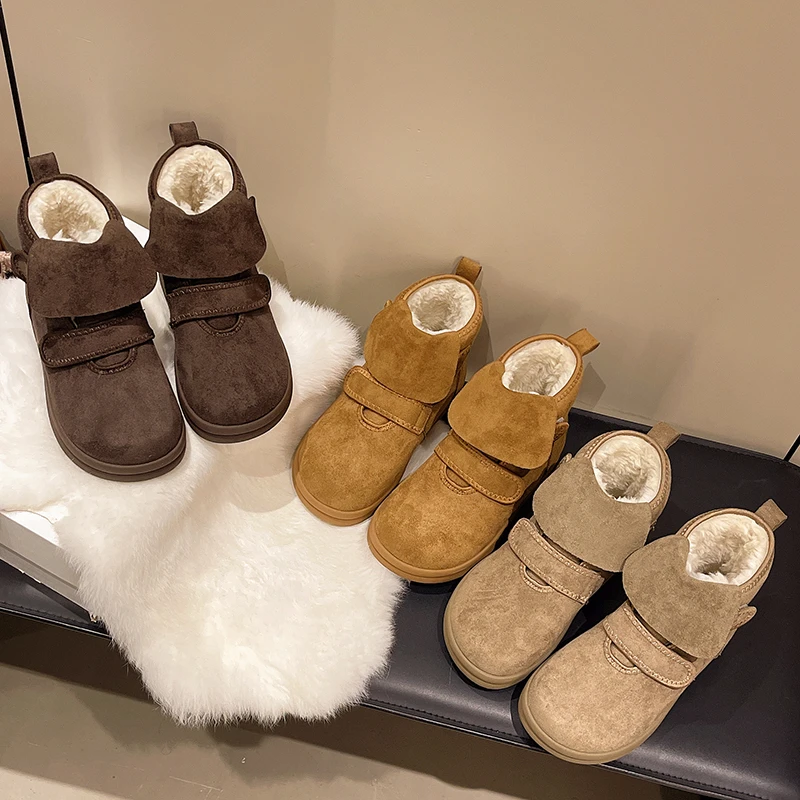 Snow Women Boots Flats Suede Short Plush Shoes Fashion New Ankle Boots Warm Comfort Dress Designer Casual Mujer De Botas