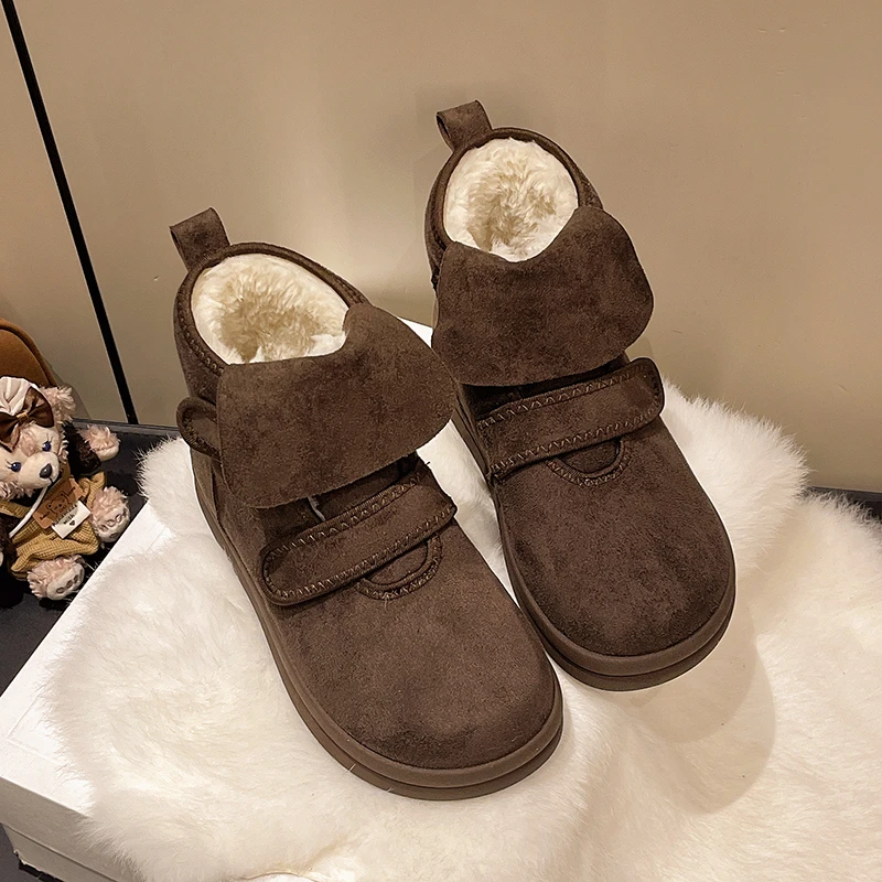 Snow Women Boots Flats Suede Short Plush Shoes Fashion New Ankle Boots Warm Comfort Dress Designer Casual Mujer De Botas