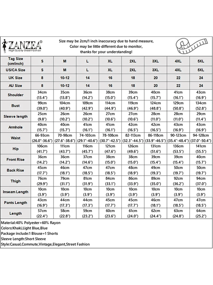 ZANZEA Fashion Denim-Like 2 Pieces Short Sets Summer O-Neck Short Sleeve Tops and Elastic Waist Shorts Lace Patchwork Outfits