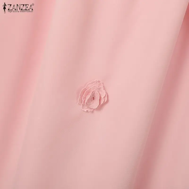 Womens French 2 Piece Sets 3D Flower Spaghetti Strap Midi Dress & Tie-front Short Cardigan Outfits Elegant Pink Party Dress Sets