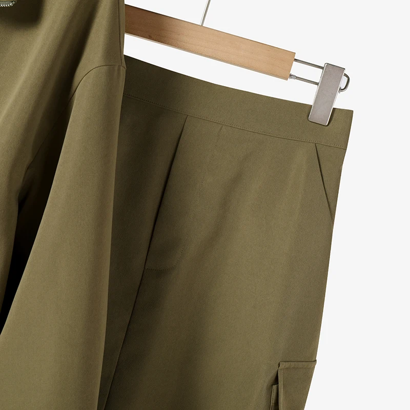 ZANZEA Street Fashion Women's Skirt Sets Long Sleeve Jackets Elastic Waist Long Skirts Work Wear Outfits Casual 2-Pieces Suits