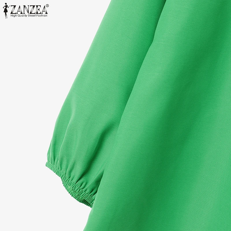 ZANZEA Casual 2 Pieces Sets for Woman Floral Embroidered 3/4 Sleeve Blouses & Tiered Long Skirts 2pcs Suits Holiday Skirt Sets