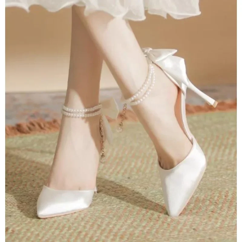 New Women Thin Heel Hollow Sandals Woman Pearl Butterfly Pointed Toe High Heels Pumps Womens Drees Shoes Wedding Shoes New Women Thin Heel Hollow Sandals Woman Pearl Butterfly Pointed Toe High Heels Pumps Womens Drees Shoes Wedding Shoes