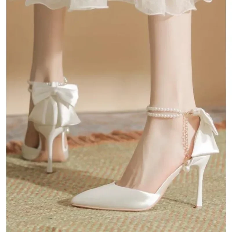 New Women Thin Heel Hollow Sandals Woman Pearl Butterfly Pointed Toe High Heels Pumps Womens Drees Shoes Wedding Shoes New Women Thin Heel Hollow Sandals Woman Pearl Butterfly Pointed Toe High Heels Pumps Womens Drees Shoes Wedding Shoes